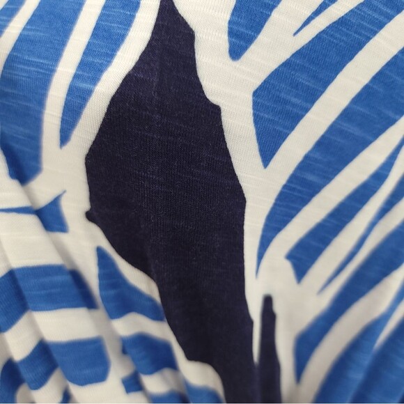 Tori Richard Honolulu Blouson Mini Dress Smocked Waist Floral Print Blue… - Picture 7 of 11